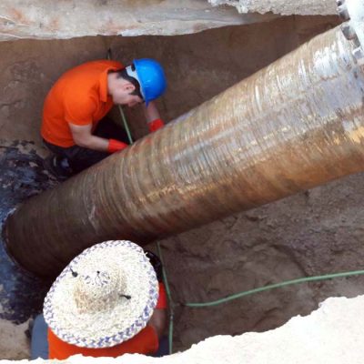 رفع نشتی فعال و تقویت خطوط انتقال آب دریا