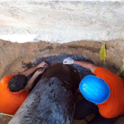 رفع نشتی فعال و تقویت خطوط انتقال آب دریا